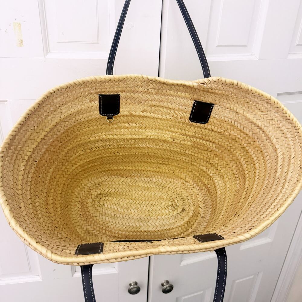 Tory Burch Ella Straw Floral Basket Tote Bag - Picture 11 of 14
